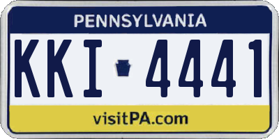 PA license plate KKI4441