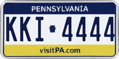 PA license plate KKI4444