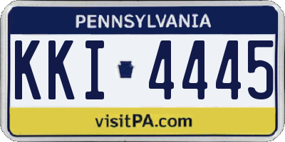 PA license plate KKI4445