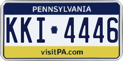 PA license plate KKI4446
