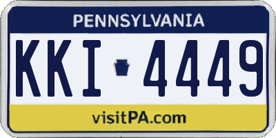 PA license plate KKI4449