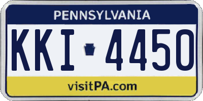 PA license plate KKI4450