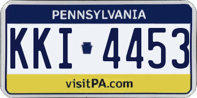 PA license plate KKI4453