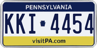 PA license plate KKI4454