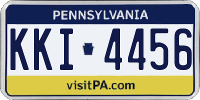 PA license plate KKI4456
