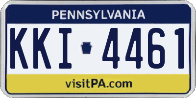 PA license plate KKI4461