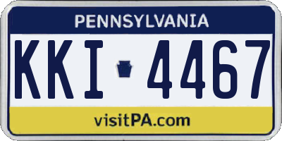 PA license plate KKI4467