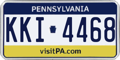 PA license plate KKI4468