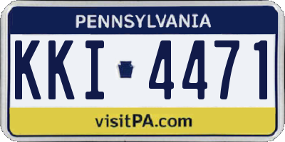 PA license plate KKI4471