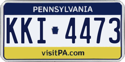 PA license plate KKI4473