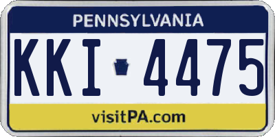 PA license plate KKI4475