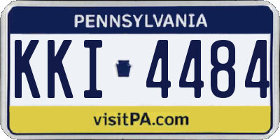 PA license plate KKI4484