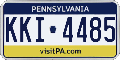 PA license plate KKI4485