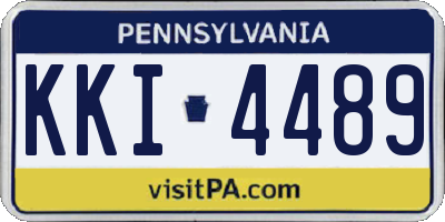 PA license plate KKI4489