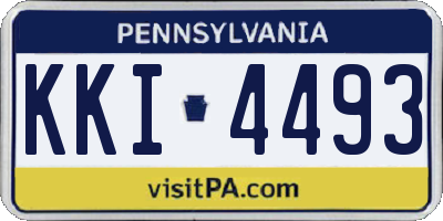 PA license plate KKI4493
