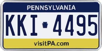 PA license plate KKI4495
