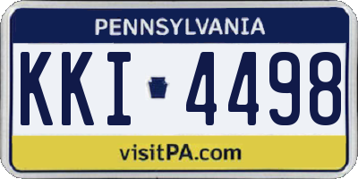 PA license plate KKI4498