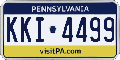 PA license plate KKI4499