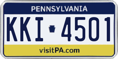 PA license plate KKI4501