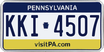 PA license plate KKI4507