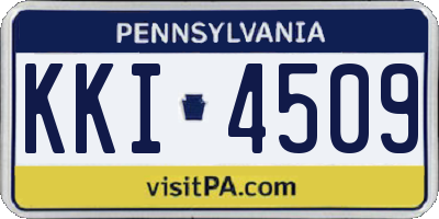 PA license plate KKI4509