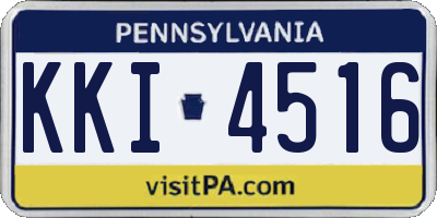 PA license plate KKI4516