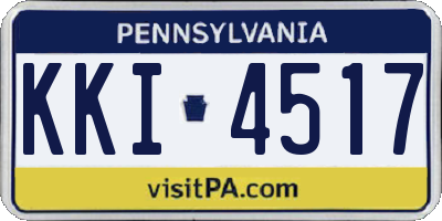 PA license plate KKI4517