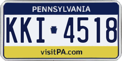 PA license plate KKI4518