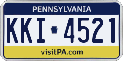 PA license plate KKI4521