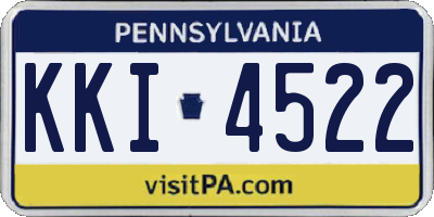 PA license plate KKI4522