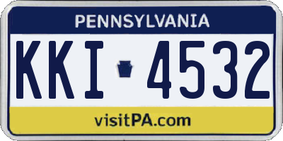 PA license plate KKI4532