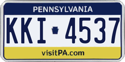 PA license plate KKI4537