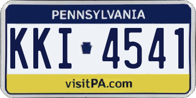 PA license plate KKI4541