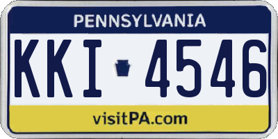 PA license plate KKI4546