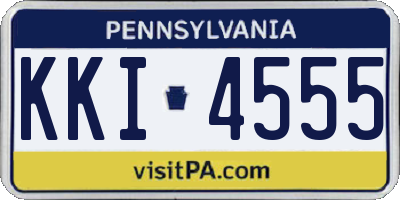 PA license plate KKI4555
