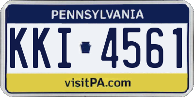 PA license plate KKI4561