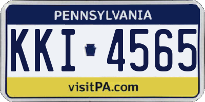 PA license plate KKI4565