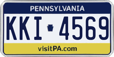 PA license plate KKI4569