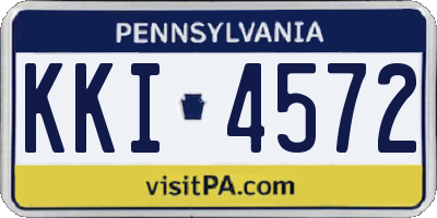 PA license plate KKI4572