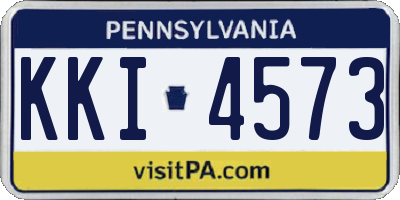 PA license plate KKI4573