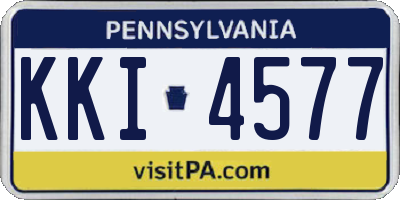 PA license plate KKI4577