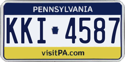 PA license plate KKI4587
