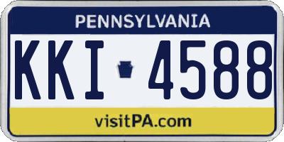 PA license plate KKI4588