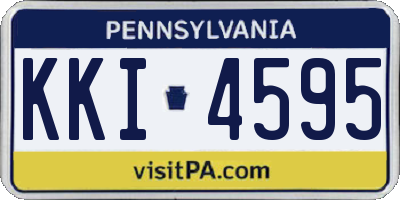 PA license plate KKI4595
