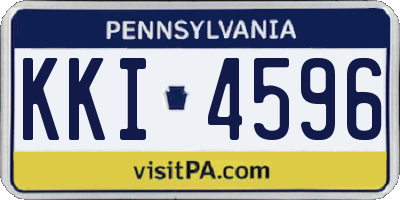 PA license plate KKI4596