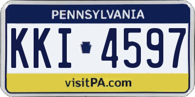 PA license plate KKI4597