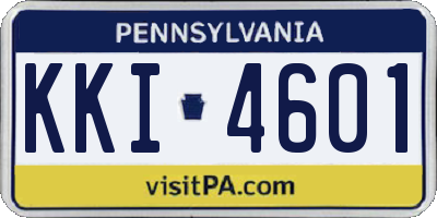 PA license plate KKI4601