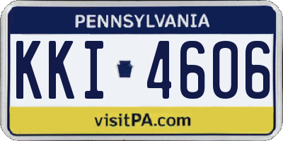 PA license plate KKI4606