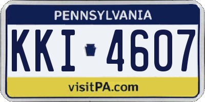 PA license plate KKI4607