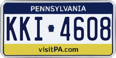PA license plate KKI4608